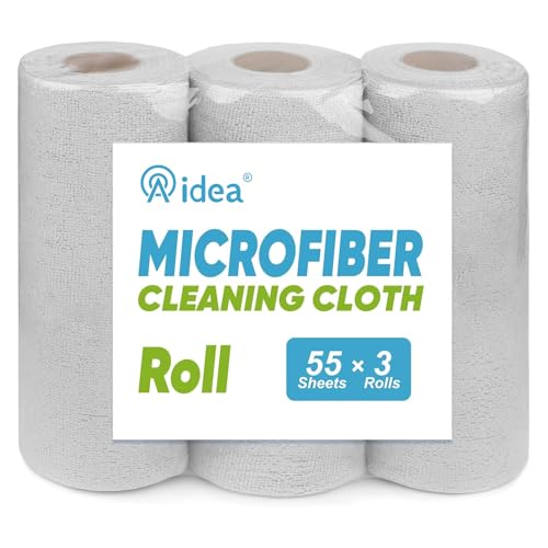 Microfiber Cleaning Cloth 165 Sheets 3 Roll (165 Count)