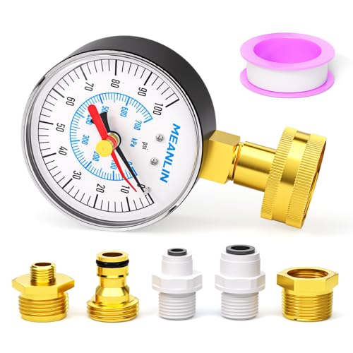 0~100Psi 3 4" Female Water Pressure Kit Plus 5 adapters