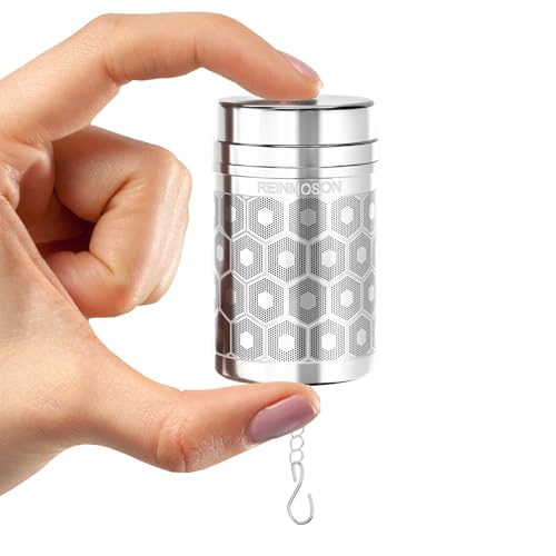 2 Pack Reinmoson Mini Stainless Steel Tea Strainer for Loose Tea 1.2”x2.2” (2 Count)