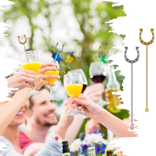 Horseshoe Drink Stirrers 6 Inch Plastic