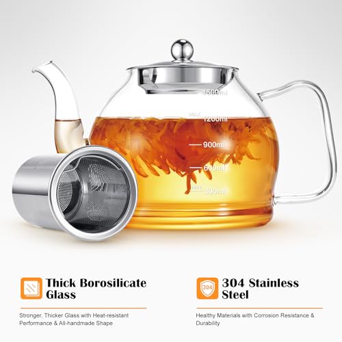 STNTUS Glass Teapot (52 Ounce)