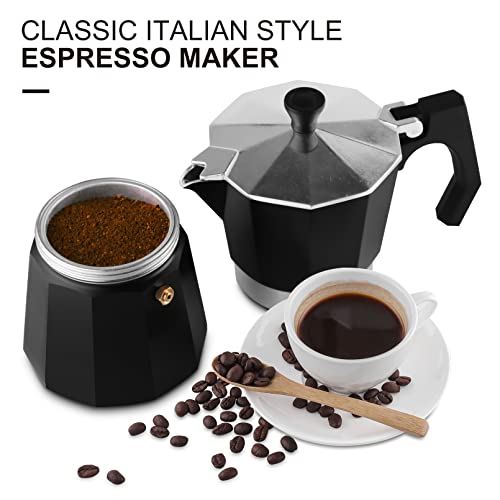 3 Cup Stovetop Espresso Maker Aluminium Moka Pot Percolator