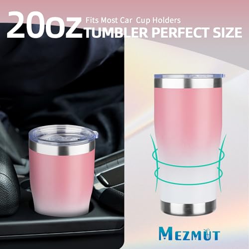 20oz Insulated Tumbler with Lid Straw Travel Coffee Mug