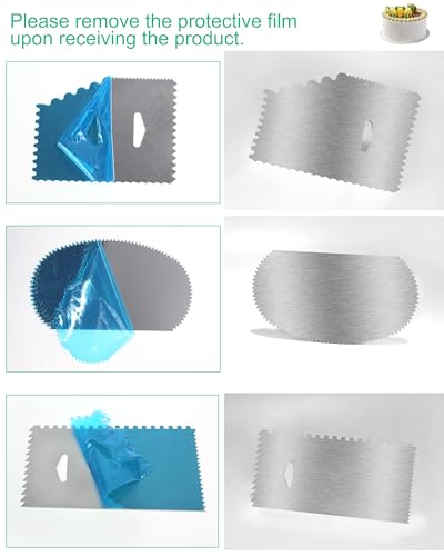 New 6pcs Cake Scraper 430 stainless Decorating Comb and Icing Smoother (6 Count)
