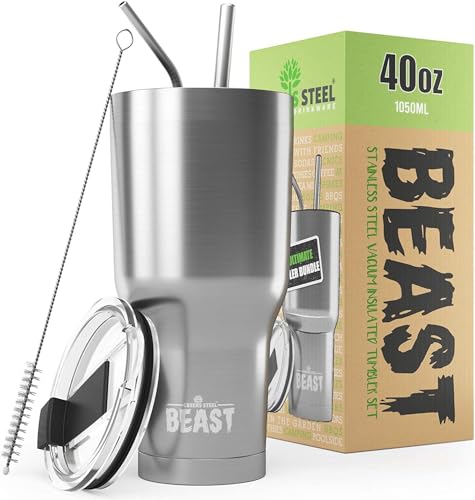 Beast 40 oz Tumbler Stainless Steel Vacuum Insulated Coffee Ice Cup Double Wall Travel Flask