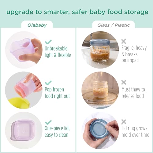 Silicone Baby Food Storage Containers 4pk (4 Count)