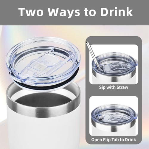 20oz Insulated Tumbler with Lid Straw Travel Coffee Mug Cup