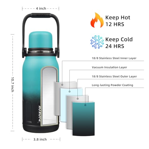 Stainless Steel Insulated Bottle with Handle & Strap