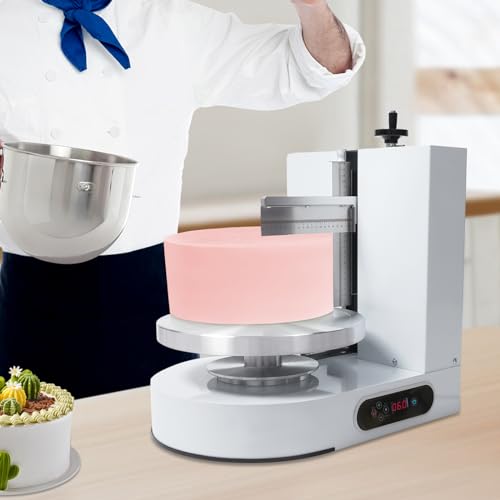 Cake Decorating Coating Machine Automatic Cake Cream Spreading Coating Filling Machine Birthday Cake Cream Smoother Bread Cream Spreading Machine Suitable for 4