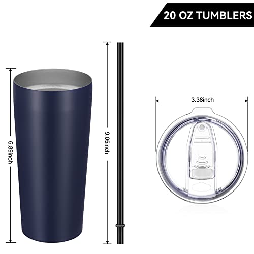 20oz Tumbler Bulk with Lid and Straw 6 Pack (6 Count)