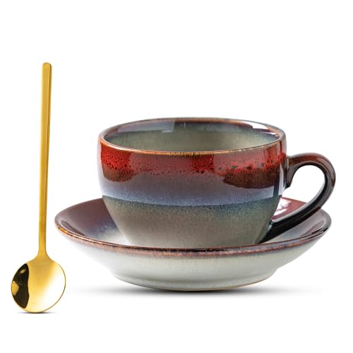 Porcelain Coffee Cup with Saucer Spoon Set