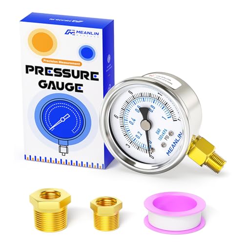 0~15Psi Dry Low Pressure Gauge Stainless Steel 1