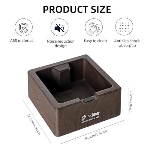 Square Espresso knock Box 16cm