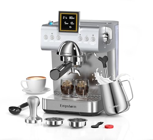 CB2 20 Bar Espresso Machine with Milk Frother Steam 1350W Silver