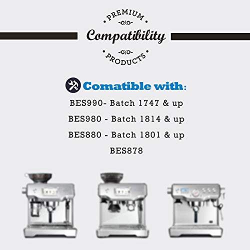 4 Pack Replacement Water Filter Compatible with Breville Sage Claro Swiss For Oracle Barista Bambino Espresso Coffee Machine Part #BES008WHT0NUC1 (4 Count)