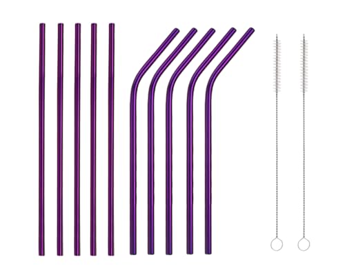 10 Pcs Stainless Steel Straws