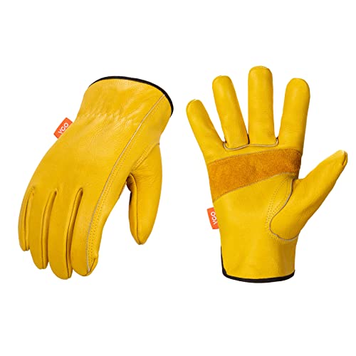 Unlined Full Leather Work Gloves