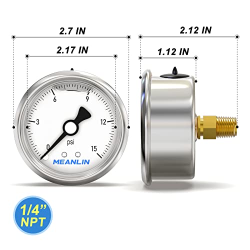 0~15Psi Stainless Steel 1
