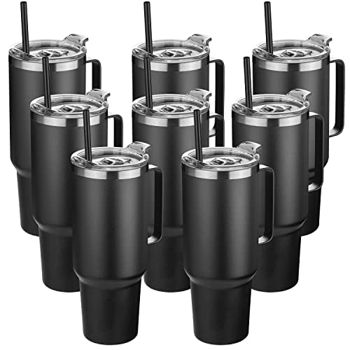 40 oz Stainless Steel Tumbler with Handle (8 Count)