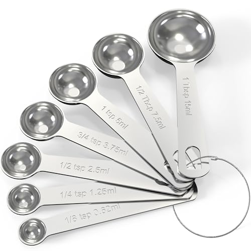 Stainless Steel Measuring Cups & Spoons Set (7 Count)