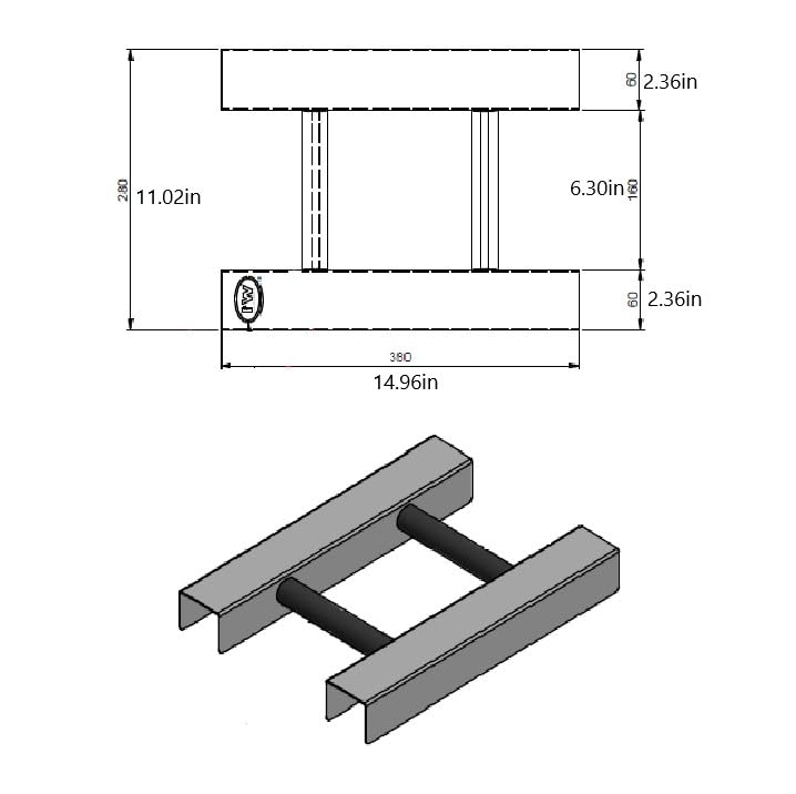 Stainless Steel Knock Chute 15″×11″
