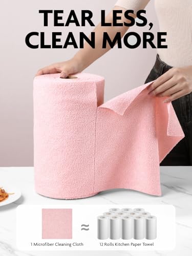 Microfiber Cleaning Cloth Roll (75 Count)