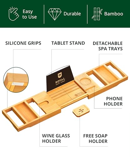 Premium Foldable Bathtub Tray Caddy