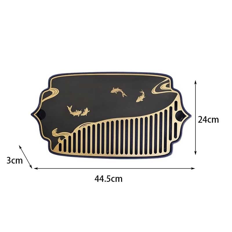 Tea Set Household Brass Chinese Dry Tea Table Office Water Storage Tea Tray