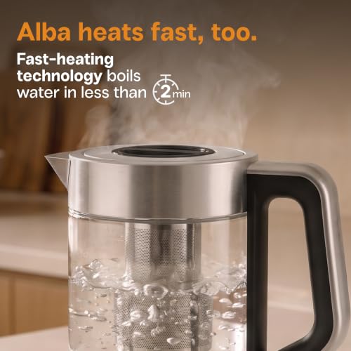 Viante Alba Electric Tea Kettle With Infuser