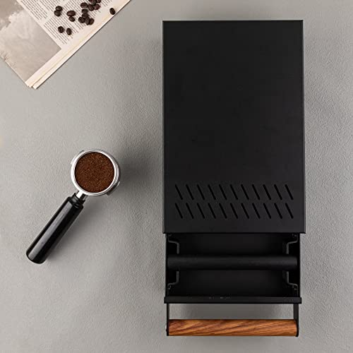 Espresso Knock Box Drawer with Handle Coffee Grounds Container Stainless Steel Coffee Knock Box Espresso Accessories Dump Bin CoffeeBar Accessories