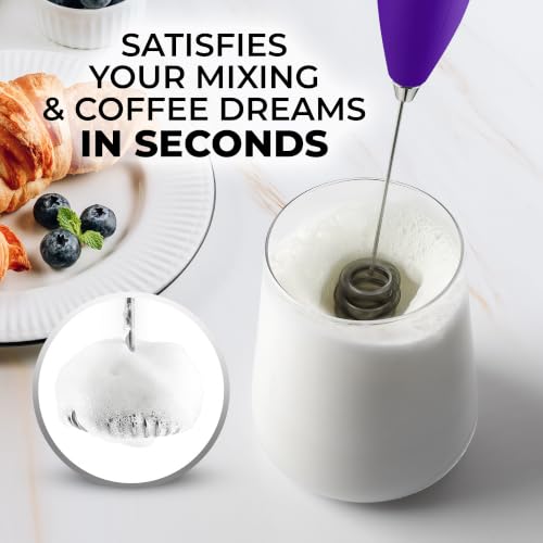 Powerful Milk Frother Wand With Duracell Batteries
