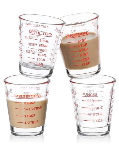 Shot Glass Measuring Cup Set (4 Count)