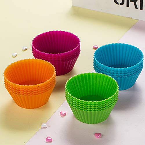 Silicone Cupcake Baking Cups Muffin Liners Reusable Silicon Muffin Tin Non