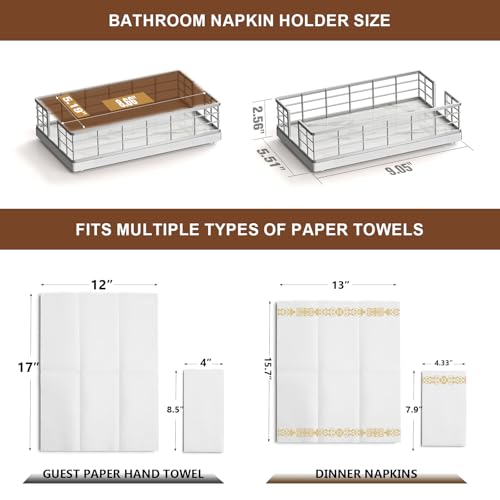 Marble Guest Towel Holder Tray for Bathroom
