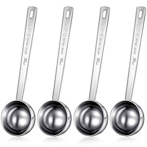 4 Pcs 2 Tablespoon Scoops with Long Handle