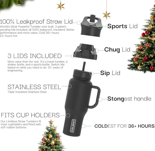 Coldest Tumbler with Handle and Straw