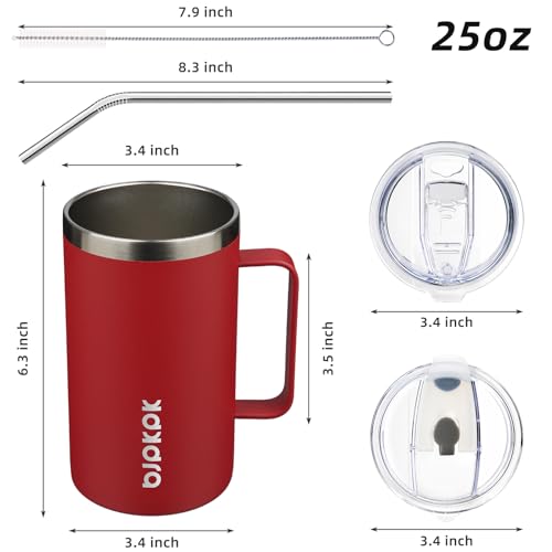 25oz Insulated Coffee Mug with Handle