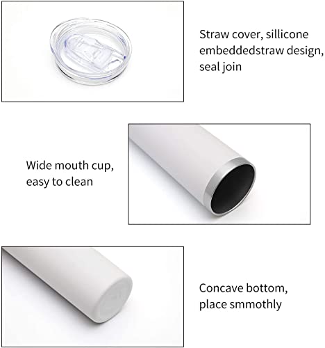 20 oz Skinny Tumblers Bulk Set (12 Count)