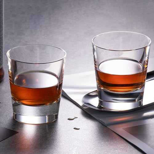 Crystal Whiskey Glasses Set of 2 Hand Blown Old Fashioned Glasses (2 Count)