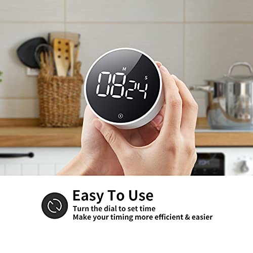 Digital Magnetic Kitchen Timer & Stopwatch with LED Display