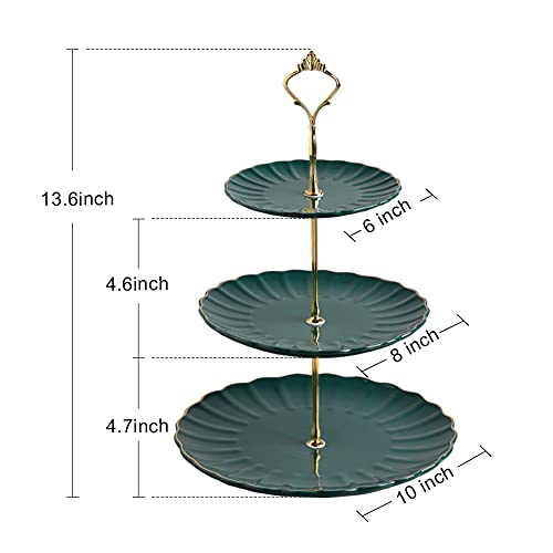 Sweejar 3 Tier Ceramic Cake Stand Wedding