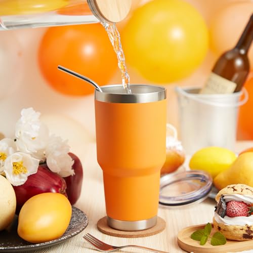 30oz Insulated Tumbler With Lids and Straws (4 Count)