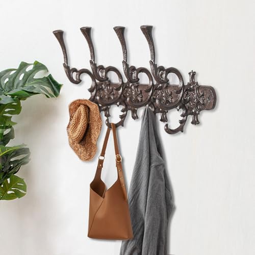 Vintage Cast Iron Wall Hook Rack