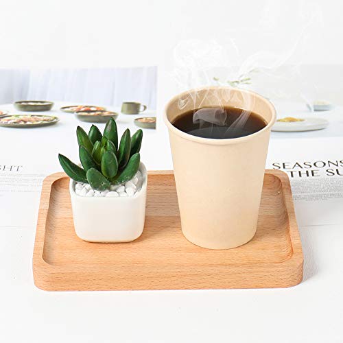 10 oz Disposable Light Brown Paper Coffee Cups Bamboo Fiber 120 Pack (120 Count)
