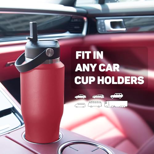 Insulated Water Bottle 40oz with Straw