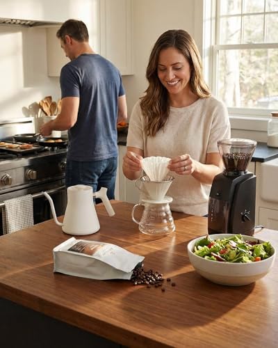 Stainless Steel V60 Coffee Dripper & 50 Paper Filters