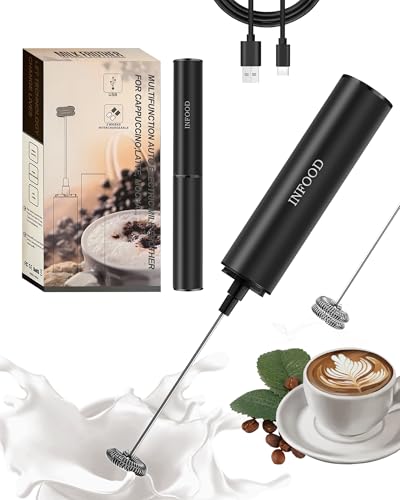 Rechargeable Milk Frother with Cover