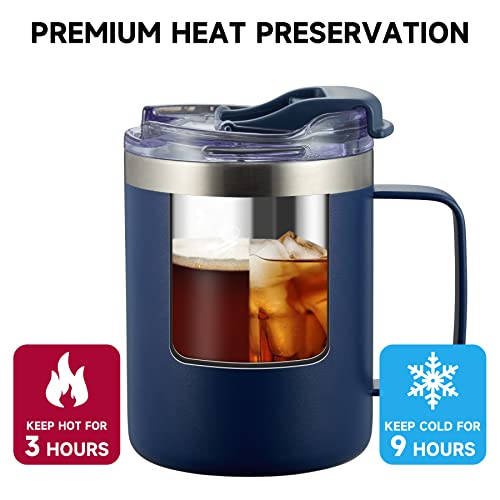 12oz Insulated Travel Coffee Mug with Handle