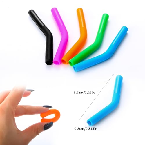 10 Pcs Metal Straw Reusable 8.5" 6mm Stainless Steel Straws (10 Count)