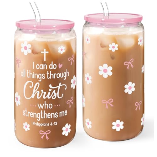 Christian Glass Can Tumbler 16oz